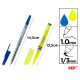 MP σετ στυλό & μαρκαδόρος υπογράμμισης PA661, μπλε & κίτρινο, 3τμχ MP σετ στυλό & μαρκαδόρος υπογράμμισης PA661, μπλε & κίτρινο, 3τμχ