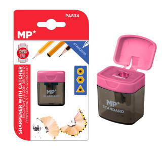 MP ξύστρα μολυβιών με κάδο PA834, ροζ MP ξύστρα μολυβιών με κάδο PA834, ροζ
