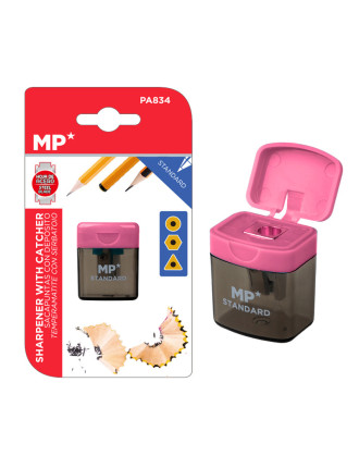 MP ξύστρα μολυβιών με κάδο PA834, ροζ MP ξύστρα μολυβιών με κάδο PA834, ροζ