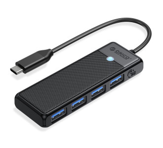 ORICO USB hub PAPW4A-C3, 4x θυρών, 5Gbps, USB-C σύνδεση, μαύρο