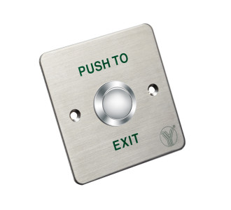 YLI ELECTRONIC χωνευτό μπουτόν PBK-810C, 86 x 86mm, 3Α, ασημί