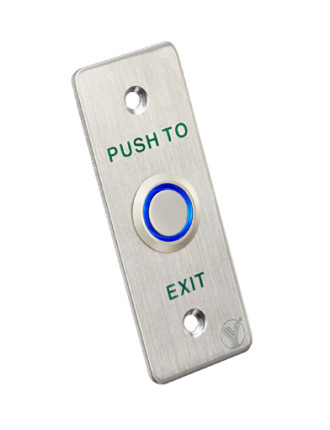 YLI ELECTRONIC χωνευτό μπουτόν PBK-814A με LED, 35 x 90mm, 3Α, ασημί