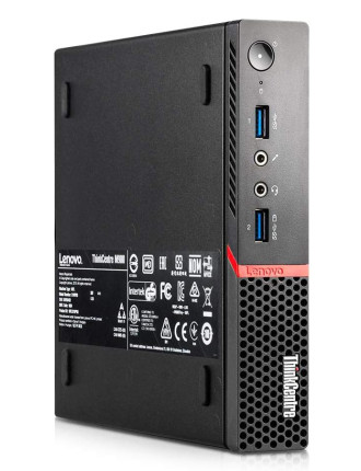 LENOVO PC ThinkCentre M900 Tiny, Refurbished Grade A Repainted, i5-6400T, 8/500GB HDD + 128GB M.2, WiFi, FreeDOS
