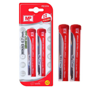 MP ανταλλακτικές μύτες για μηχανικό μολύβι PE137A, ΗΒ, 0.7mm, 2x 12τμχ MP ανταλλακτικές μύτες για μηχανικό μολύβι PE137A, ΗΒ, 0.7mm, 2x 12τμχ