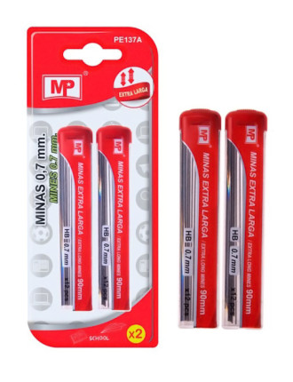 MP ανταλλακτικές μύτες για μηχανικό μολύβι PE137A, ΗΒ, 0.7mm, 2x 12τμχ MP ανταλλακτικές μύτες για μηχανικό μολύβι PE137A, ΗΒ, 0.7mm, 2x 12τμχ