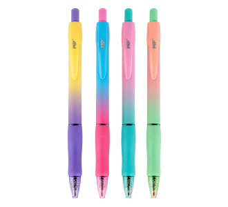 MP στυλό διαρκείας ballpoint PE140-13, 0.7mm μύτη, 14.5cm, μπλε, διάφορα σχέδια, 1τμχ
