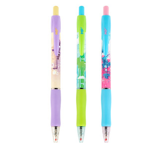 MP στυλό διαρκείας ballpoint PE140-14, 0.7mm μύτη, 14.5cm, μπλε, διάφορα σχέδια, 1τμχ