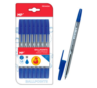 MP σετ στυλό ballpoint PE144OA, 1mm, μπλε, 21τμχ MP σετ στυλό ballpoint PE144OA, 1mm, μπλε, 21τμχ
