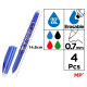 MP σετ στυλό διαρκείας PE217-2, erasable, 0.7mm, μπλε/μαύρο/πράσινο/κόκκινο, 4τμχ MP σετ στυλό διαρκείας PE217-2, erasable, 0.7mm, μπλε/μαύρο/πράσινο/κόκκινο, 4τμχ