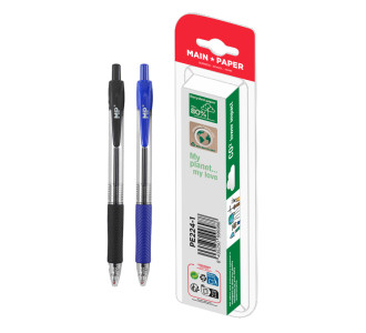 MP στυλό διαρκείας gel PE224-1, 0.7mm, μπλε & μαύρο, 2τμχ MP στυλό διαρκείας gel PE224-1, 0.7mm, μπλε & μαύρο, 2τμχ