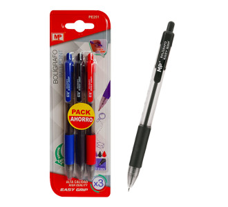 MP σετ στυλό διαρκείας τριών χρωμάτων PE251, 1.0mm, 3τμχ MP σετ στυλό διαρκείας τριών χρωμάτων PE251, 1.0mm, 3τμχ