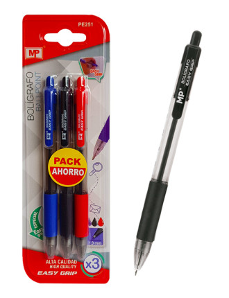 MP σετ στυλό διαρκείας τριών χρωμάτων PE251, 1.0mm, 3τμχ MP σετ στυλό διαρκείας τριών χρωμάτων PE251, 1.0mm, 3τμχ
