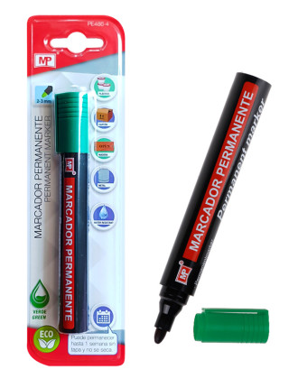 MP ανεξίτηλος μαρκαδόρος PE486-4, 2-3mm, πράσινος MP ανεξίτηλος μαρκαδόρος PE486-4, 2-3mm, πράσινος