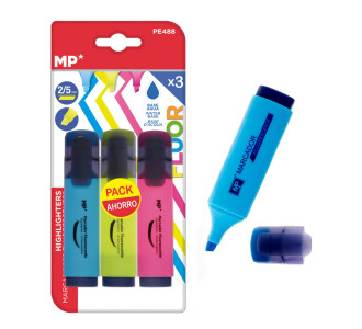 MP μαρκαδόρος υπογράμμισης PE488, πάχος μύτης 2-5mm, 3 χρώματα MP μαρκαδόρος υπογράμμισης PE488, πάχος μύτης 2-5mm, 3 χρώματα
