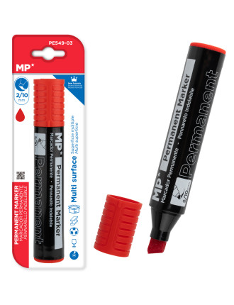 MP ανεξίτηλος μαρκαδόρος PE549-03, 2-10mm μύτη, κόκκινος