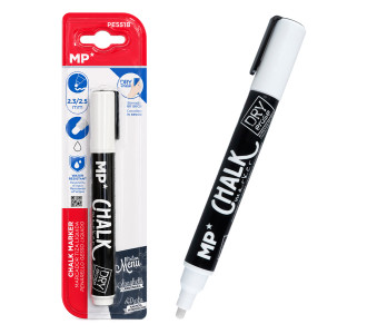 MP μαρκαδόρος υγρής κιμωλίας PE551B, 2.3-2.5mm, λευκός MP μαρκαδόρος υγρής κιμωλίας PE551B, 2.3-2.5mm, λευκός