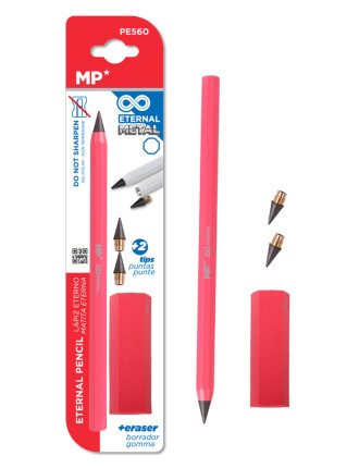MP eternal μολύβι PE560 με γόμα & 2x ανταλλακτικές μύτες, ροζ