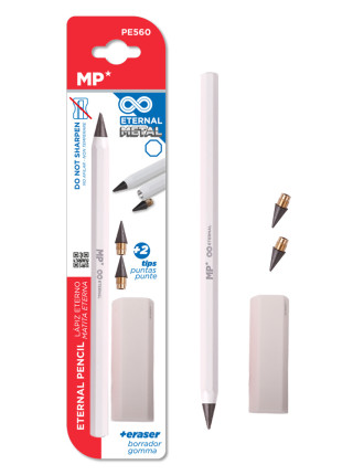 MP eternal μολύβι PE560 με γόμα & 2x ανταλλακτικές μύτες, λευκό