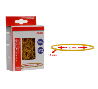 MP λαστιχάκια συσκευασίας PG004 σε κουτί, No2, 1.5x20mm, 60g MP λαστιχάκια συσκευασίας PG004 σε κουτί, No2, 1.5x20mm, 60g