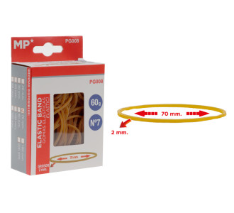 MP λαστιχάκια συσκευασίας PG008 σε κουτί, No7, 2x70mm, 60g MP λαστιχάκια συσκευασίας PG008 σε κουτί, No7, 2x70mm, 60g