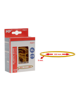 MP λαστιχάκια συσκευασίας PG011 σε κουτί, No10, 3x100mm, 60g MP λαστιχάκια συσκευασίας PG011 σε κουτί, No10, 3x100mm, 60g