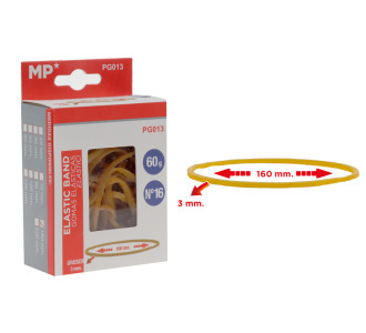 MP λαστιχάκια συσκευασίας PG013 σε κουτί, No16, 3x160mm, 60g