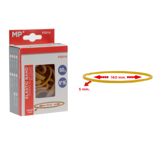 MP λαστιχάκια συσκευασίας PG014 σε κουτί, No16, 5x160mm, 60g MP λαστιχάκια συσκευασίας PG014 σε κουτί, No16, 5x160mm, 60g