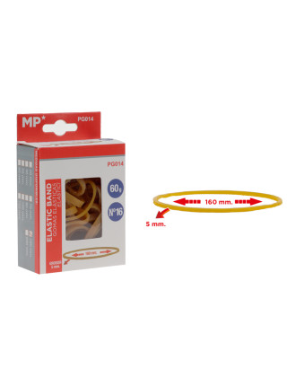MP λαστιχάκια συσκευασίας PG014 σε κουτί, No16, 5x160mm, 60g MP λαστιχάκια συσκευασίας PG014 σε κουτί, No16, 5x160mm, 60g