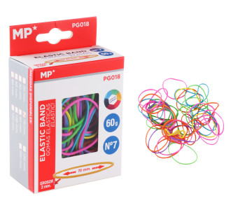 MP λαστιχάκια συσκευασίας PG018, No7, 2x70mm, 60g, χρωματιστά MP λαστιχάκια συσκευασίας PG018, No7, 2x70mm, 60g, χρωματιστά