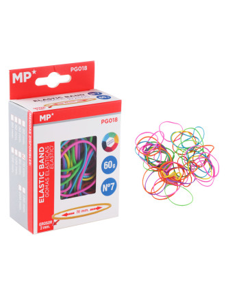 MP λαστιχάκια συσκευασίας PG018, No7, 2x70mm, 60g, χρωματιστά MP λαστιχάκια συσκευασίας PG018, No7, 2x70mm, 60g, χρωματιστά