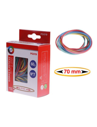 MP λαστιχάκια συσκευασίας PG019 σε κουτί, No7, 1.5x70mm, 60g, χρωματιστά MP λαστιχάκια συσκευασίας PG019 σε κουτί, No7, 1.5x70mm, 60g, χρωματιστά