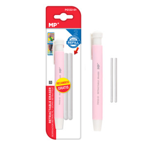 MP μηχανική γόμα για μολύβι PG122-01 με 2x ανταλλακτικά, ροζ