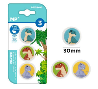 MP γόμα για μολύβι δεινόσαυροι PG154-06, 3τμχ MP γόμα για μολύβι δεινόσαυροι PG154-06, 3τμχ