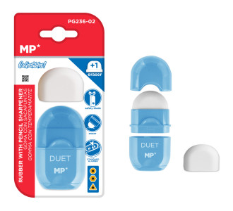 MP γόμα & ξύστρα με κάδο PG236-02-BL με ανταλλακτική γόμα, μπλε MP γόμα & ξύστρα με κάδο PG236-02-BL με ανταλλακτική γόμα, μπλε