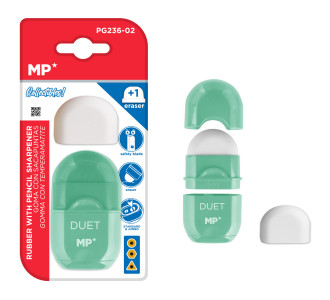 MP γόμα & ξύστρα με κάδο PG236-02-GN με ανταλλακτική γόμα, πράσινη MP γόμα & ξύστρα με κάδο PG236-02-GN με ανταλλακτική γόμα, πράσινη