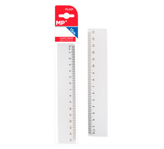MP πλαστικός χάρακας PL021, 15cm, διάφανος
