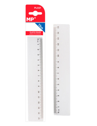 MP πλαστικός χάρακας PL021, 15cm, διάφανος