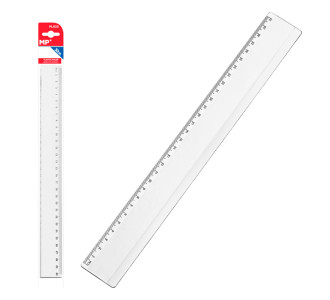 MP πλαστικός χάρακας PL023, 30cm, διάφανος