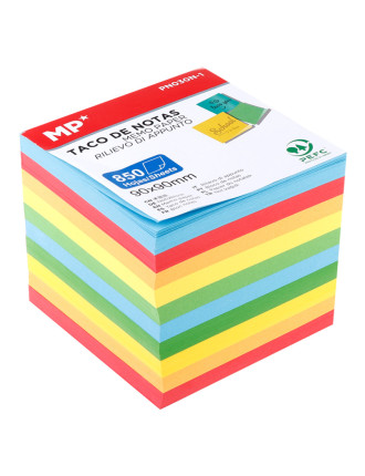 MP χαρτάκια σημειώσεων PN030N-1, 90x90mm, 850τμχ, χρωματιστά