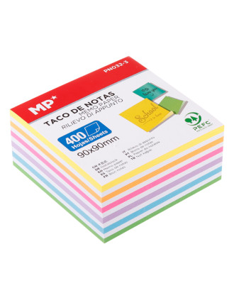 MP χαρτάκια σημειώσεων PN032-3, 90x90mm, 400τμχ, χρωματιστά MP χαρτάκια σημειώσεων PN032-3, 90x90mm, 400τμχ, χρωματιστά