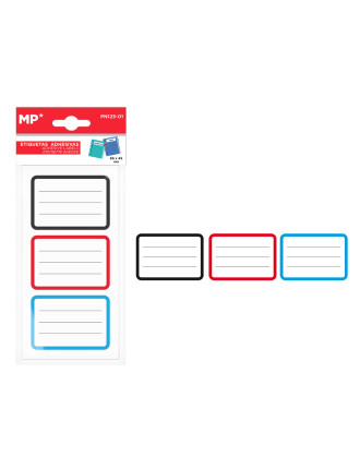 MP αυτοκόλλητες ετικέτες τετραδίων PN125-01, 65x45mm, 3 χρώματα, 24τμχ MP αυτοκόλλητες ετικέτες τετραδίων PN125-01, 65x45mm, 3 χρώματα, 24τμχ