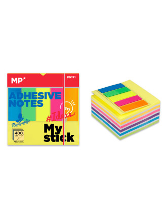MP αυτοκόλλητα χαρτάκια σημειώσεων PN191, 75x75mm, χρωματιστά, 400+100τμχ MP αυτοκόλλητα χαρτάκια σημειώσεων PN191, 75x75mm, χρωματιστά, 400+100τμχ