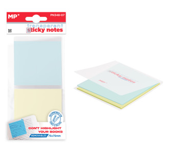 MP αυτοκόλλητα χαρτάκια σημειώσεων PN348-07, διάφανα, 75x75mm, 60τμχ MP αυτοκόλλητα χαρτάκια σημειώσεων PN348-07, διάφανα, 75x75mm, 60τμχ
