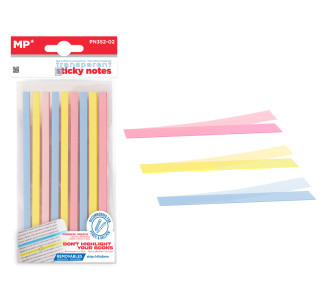 MP αυτοκόλλητα χαρτάκια σημειώσεων PN352-02, διάφανα, 140x6mm, 225τμχ MP αυτοκόλλητα χαρτάκια σημειώσεων PN352-02, διάφανα, 140x6mm, 225τμχ