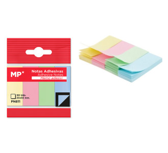 MP αυτοκόλλητοι σελιδοδείκτες PN811, 20x50mm, 200τμχ, χρωματιστοί