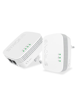 STRONG Powerline Kit POWERLWF600DUOMINI, 600Mbps, 300Mbps WiFi, 2τμχ