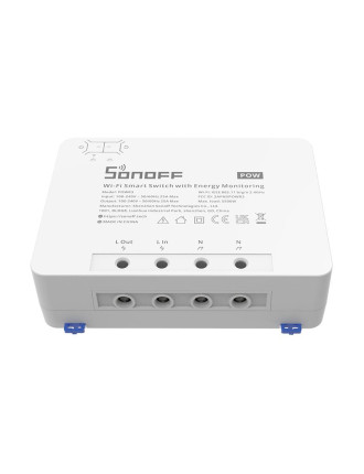 SONOFF smart διακόπτης παρακολούθησης ισχύος POWR3, WiFi, 25A, λευκός