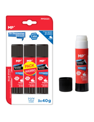 MP κόλλα στικ PP002C, διάφανη, 40g, 3τμχ MP κόλλα στικ PP002C, διάφανη, 40g, 3τμχ