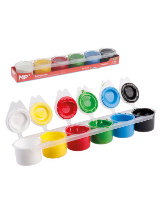 MP σετ τέμπερες ζωγραφικής PP162-01, 6x 15ml, διάφορα χρώματα