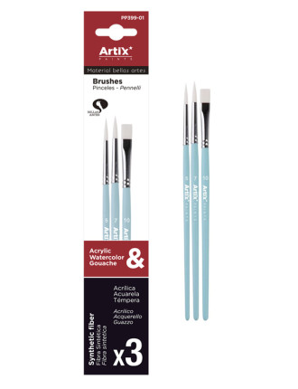 ARTIX PAINTS σετ πινέλων ζωγραφικής PP399-01, μπλε, 3τμχ ARTIX PAINTS σετ πινέλων ζωγραφικής PP399-01, μπλε, 3τμχ